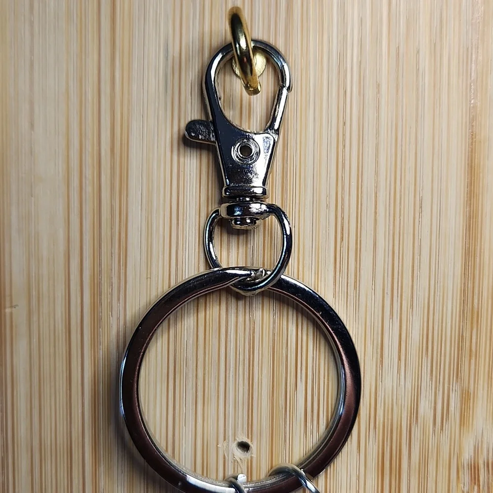 Pink Ribbon Purse Charm Or Keychain with Bow Charm